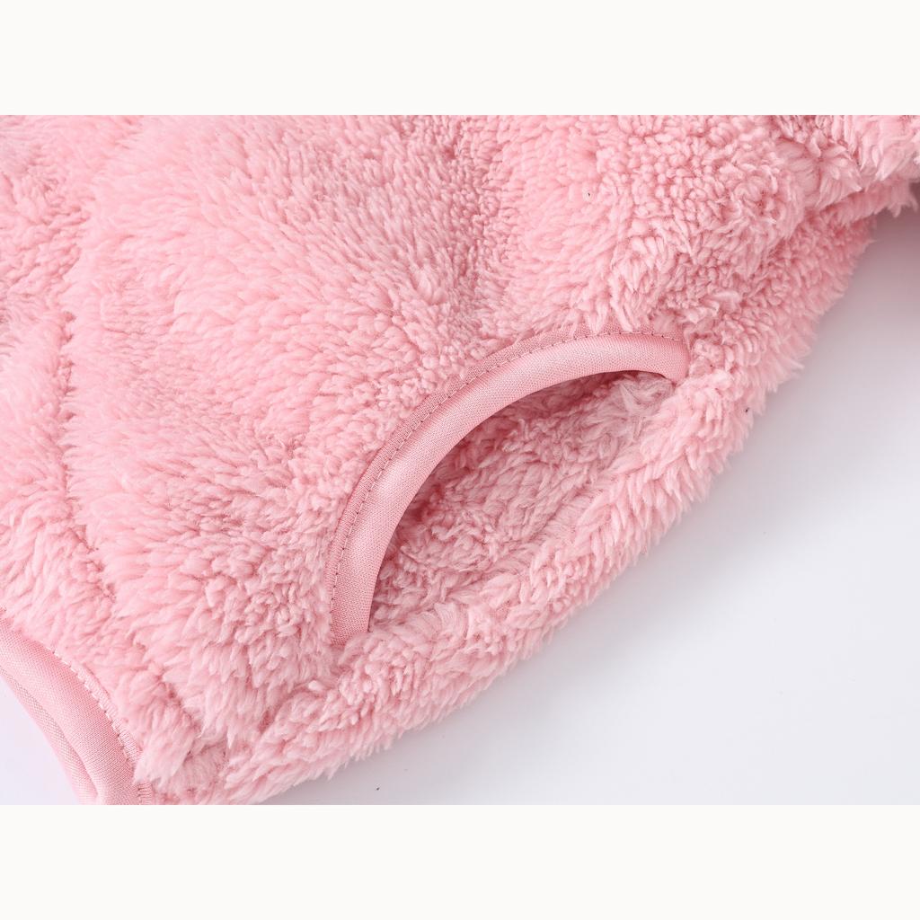 Spring and Autumn Boys and Girls Children's Warm Fleece Solid Color Collar with Pockets Long-sleeved Korean Fashion Jacket