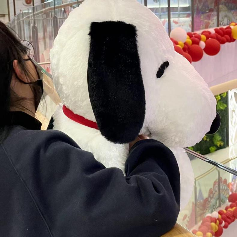 Large Cartoon Snoopy Plush Toy - Cute Puppy Pillow Doll for Girls' Birthday