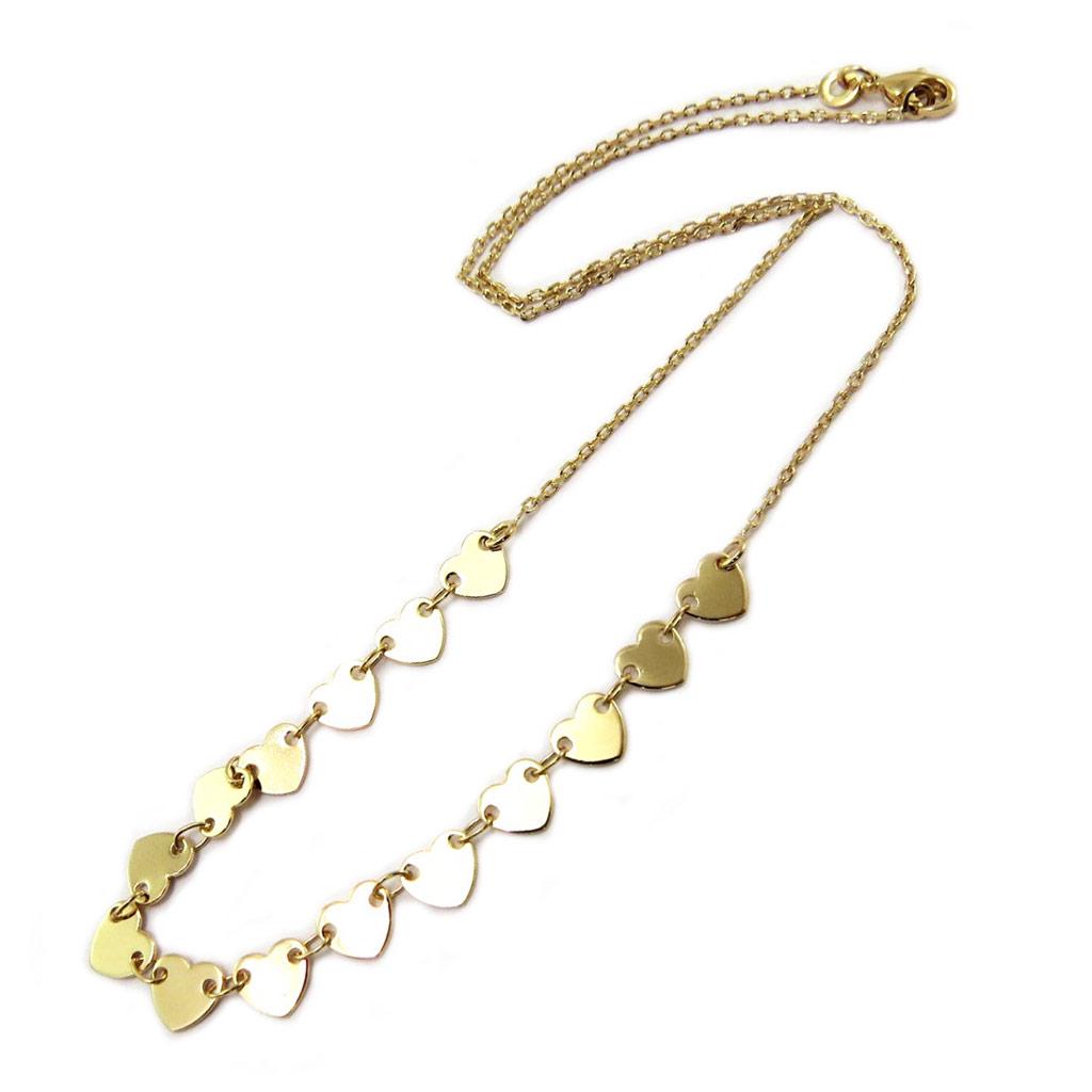 Les Trésors De Lily [P4362] - Gold Plated 'Love' Necklace - 42 Cm 6 Mm