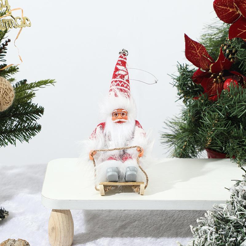 Christmas Santa Claus Skiing Doll Tree Pendant