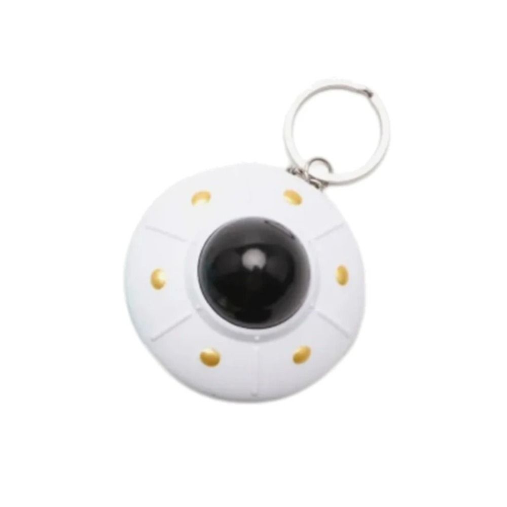 LED Light Flying Disc Keychain Ornament Spaceship Model Keyring UFO Keyring  Children Adults