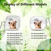 Clear Earphone Cases Cover With Hook Case For Samsung Galaxy Buds 4Pro 2 2Pro 3Pro Live 3 FE 4 Pro Funny Cat Dog Pattern