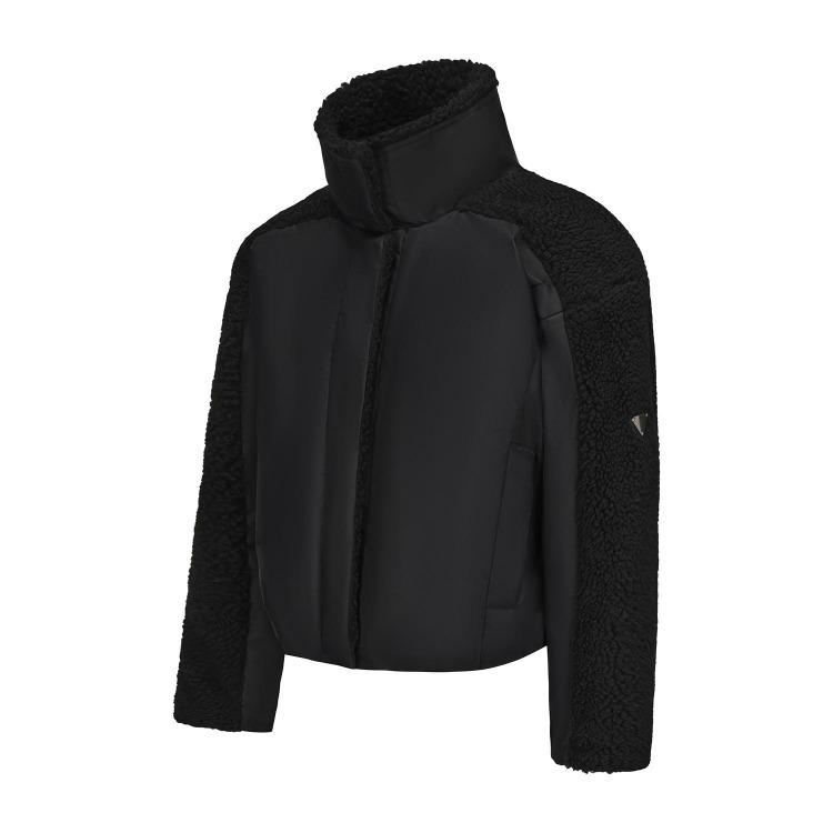 Vintage Style Womens Plush Fleece Bomber Jacket Windproof Warm Loose Fit Lapel Zipper Short Coat Long Sleeves Outerwear Autumn Winter Tops