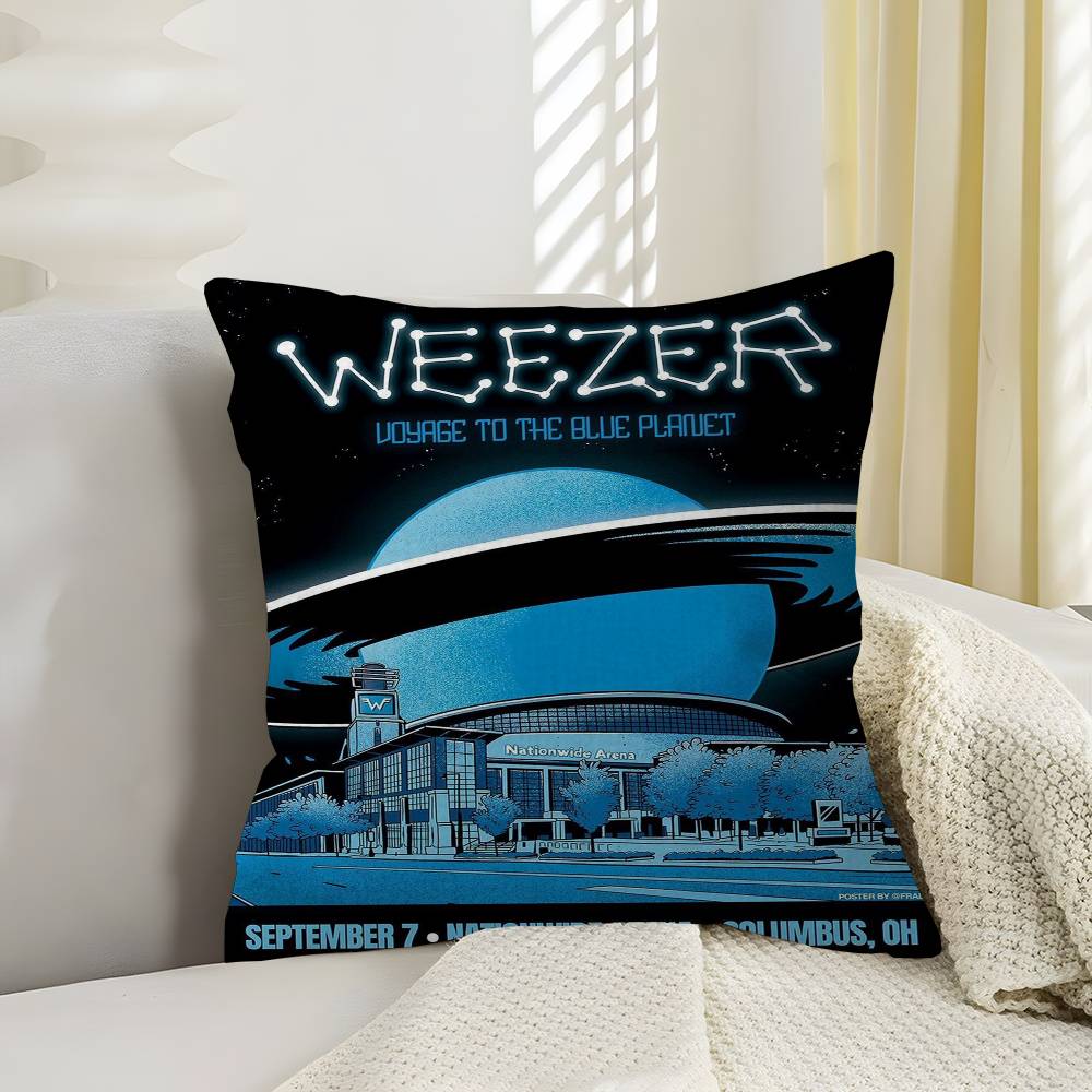W-Weezer Rock Band Cushion Cover Car Throw Pillow Case For Sofa Car Christmas Gift 40X40Cm 45X45Cm