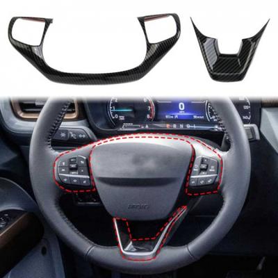 Carbon Fiber Style Interior Steering Wheel Trim Cover For Ford Transit-150 +