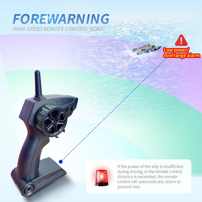 2.4G Rc Stunt High Speed Boat Jc017 Dual Remote Control 4Ch Waterproof Boat With Lights Kids Toys Boy Outdoor Water Game Gift