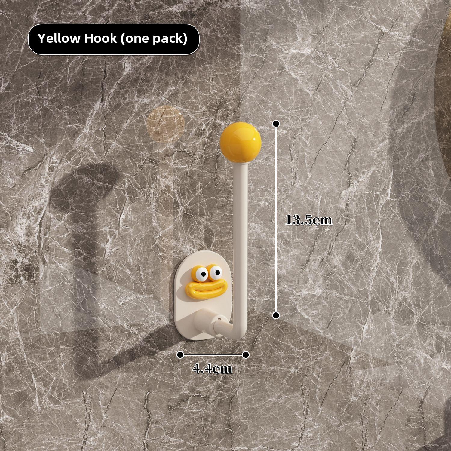 

Милые крючки-липучки в форме сосисок, настенные крючки для ванной с мультяшными героями, прочные липкие дверные крючки 1 pc жёлтый