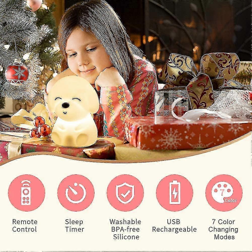 Cute Baby Night Light Compatible With Bedroom, Kawaii Night Light Compatible With Gi
