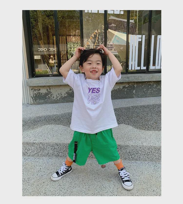 2023 Nowa Niebieska Koszulka z Krótkim Rękawem i Motywem Niedźwiadka ze 100% Bawełny dla Chłopców