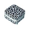 Leopard Print Portable Jewelry Box for Women's Accessories: High-End Necklace, Earring, Stud, and Ring Storage.