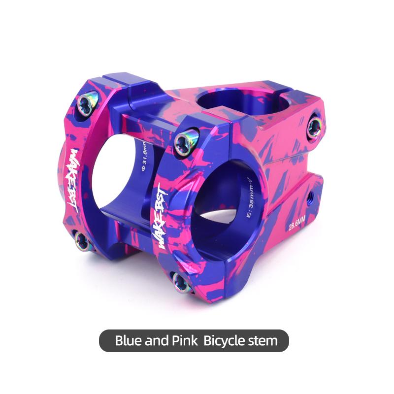 Short Bicycle Stem 31.8mm Handlebar 28.6mm Fork Aluminum Alloy MTB Bike Stem Colorful Anodized Downhill Mountain Bike Stem Aluminum alloy