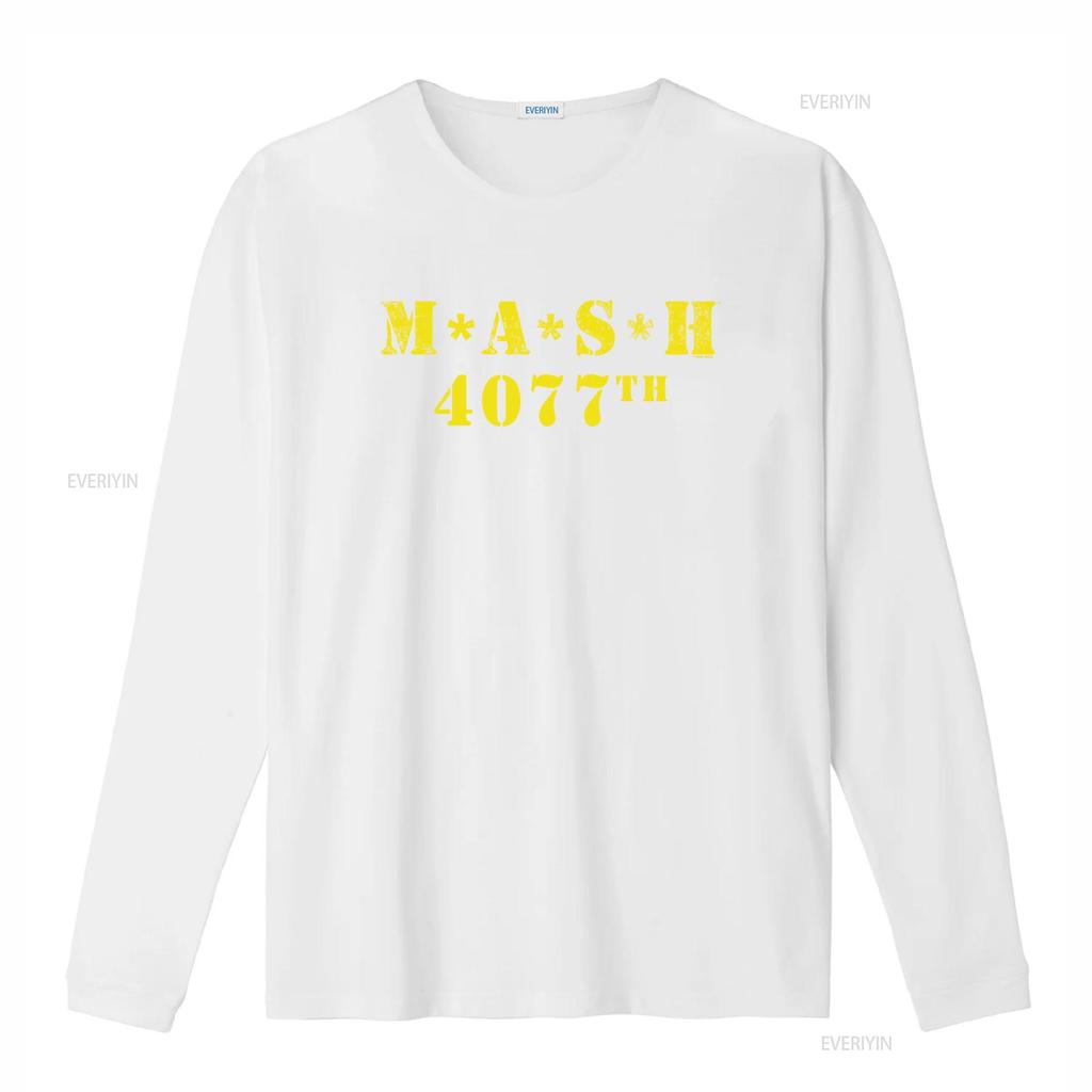 Maglietta con Logo MASH 4077th per Stile Vintage Abbigliamento Casual vintage Lavata Unisex streetwear Abbigliamento leggermente di design Comoda