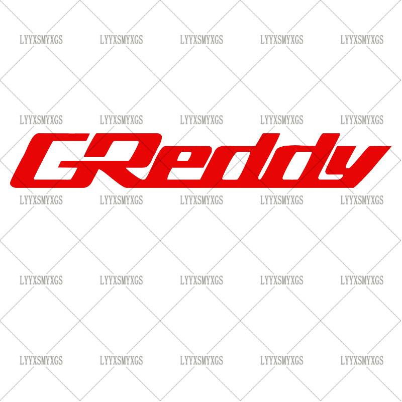 

Self-Adhesive Custom Creative GREDDY Car Stickers Waterproof Sunscreen Vinyl Decal PVC wholesale Car Accessories 20CM червоний