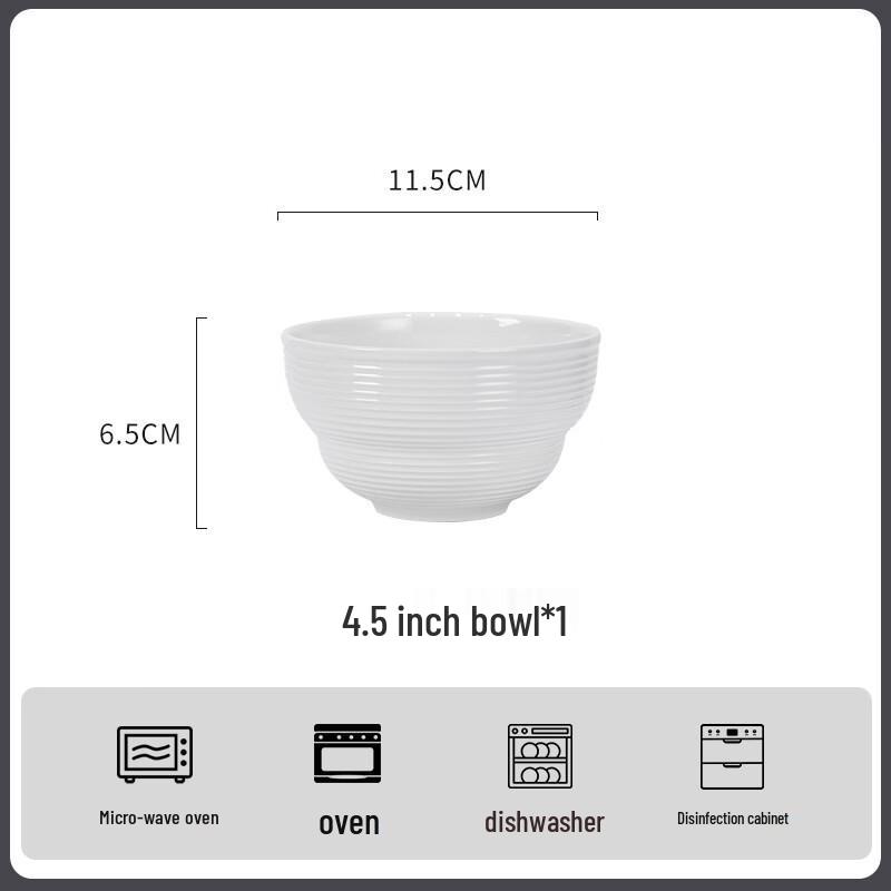 ZISIZ Jingdezhen Ceramic Noodle Bowl Set