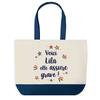 Shopping Bag - PLANETEE - Lila She's Really Good - Blue - Cotton - 40 X 45 Cm