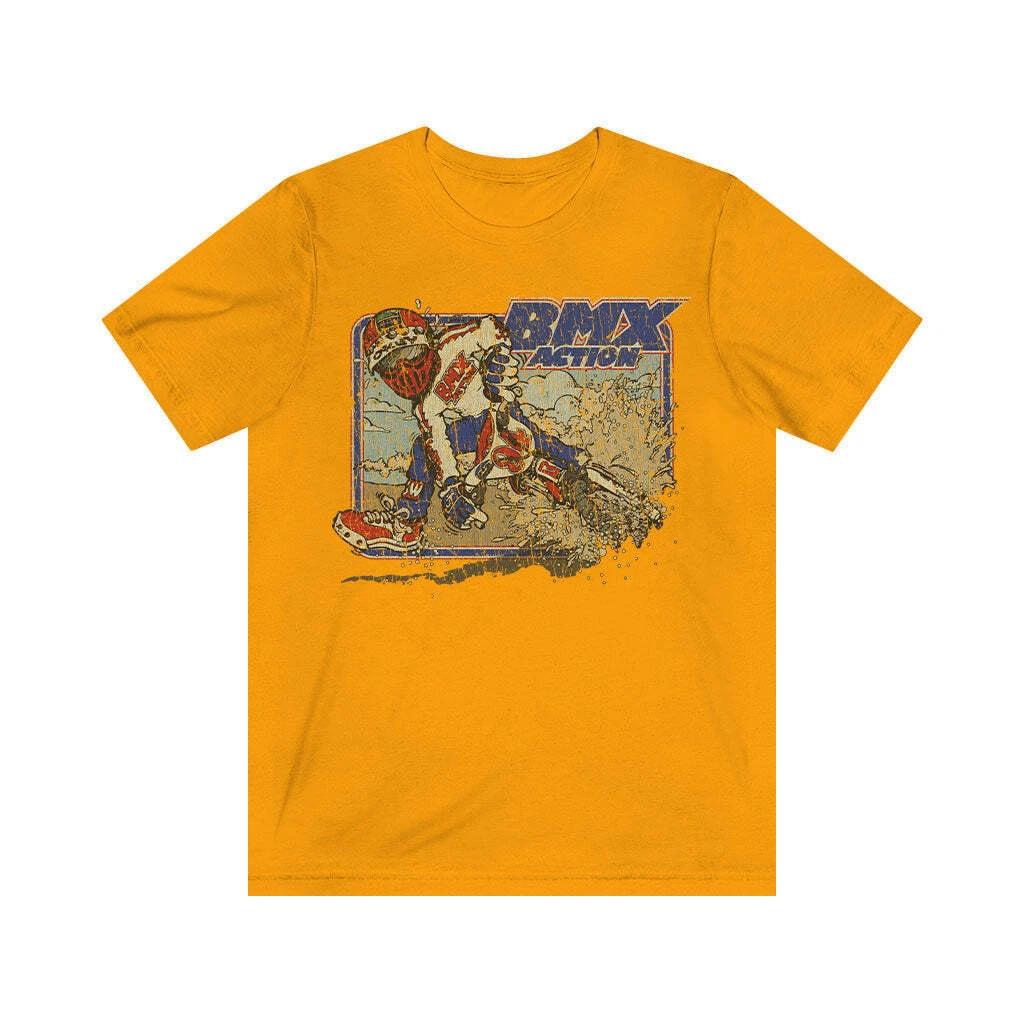 BMX Action Test Pilot 1982 Vintage Men s T shirt 3XL