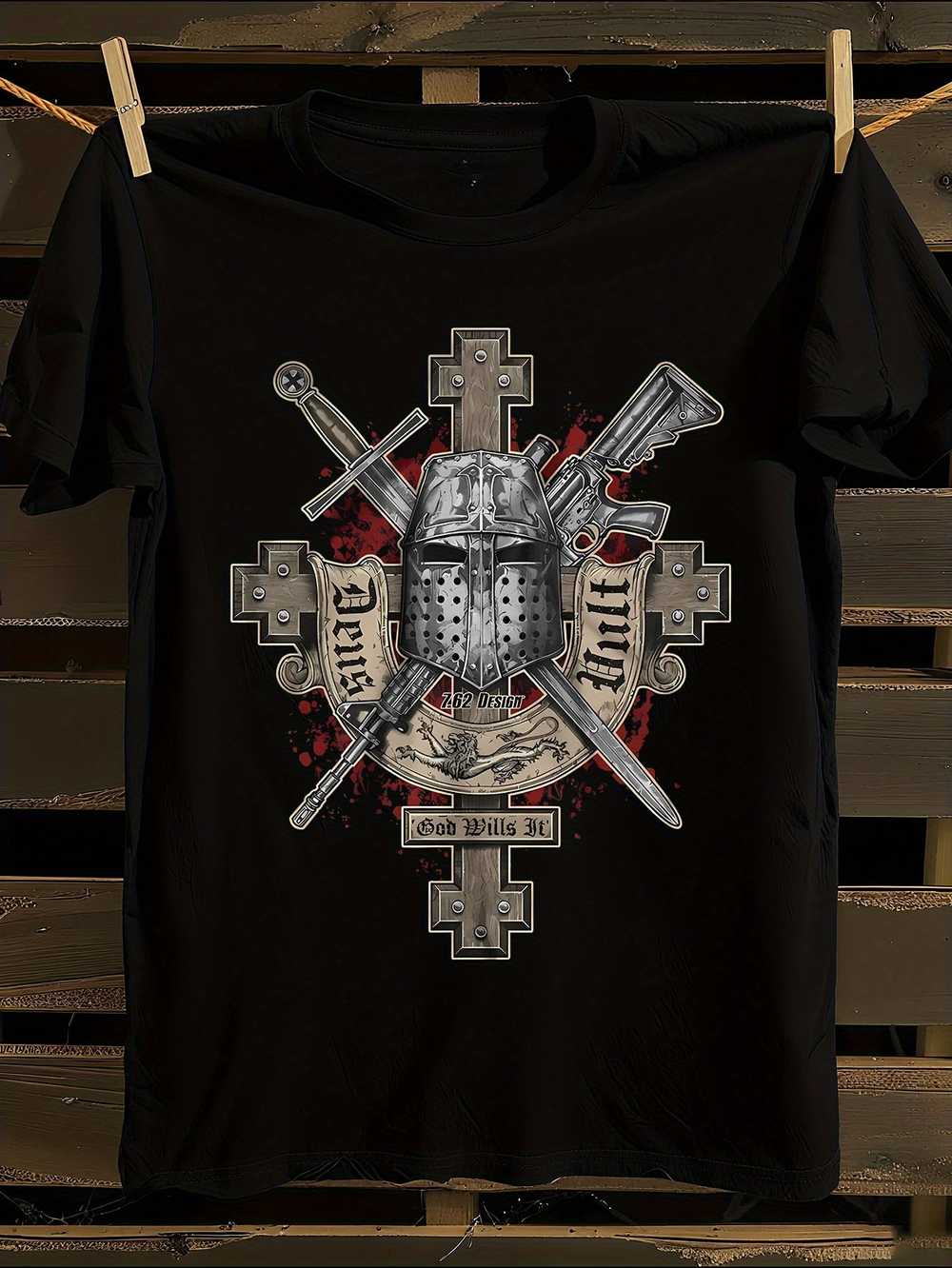 Бог-воля (На то воля Божия) Футболка Средневековый Рыцарь M