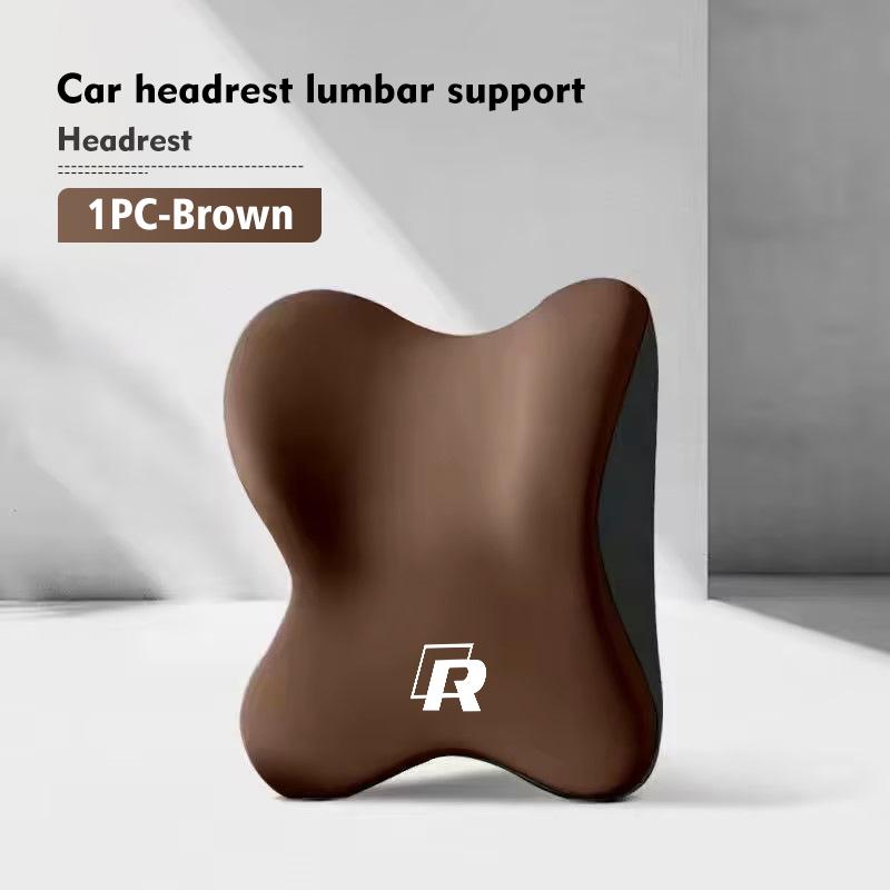 Car Seat Headrest Lumbar Support Neck Pillow Soft Waist Cushion For Volkswagen VW Golf Polo 4 5 6 Passat B5 B6 B7 CC Jetta sew3