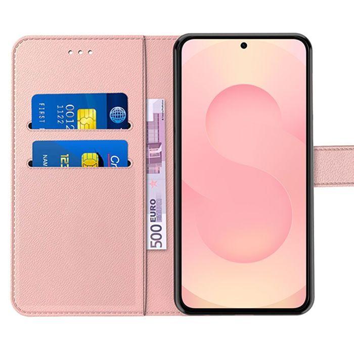 Phone Case - BOOLING - for Samsung Galaxy S25 FE - Full Shockproof Synthetic Leather - Pink