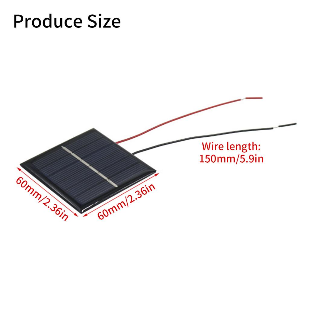 Polycrystalline Solar Panel Cells Charging Panel Solar Cell Plate Portable Solar Panel with Wire for Battery Charging