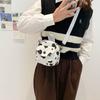 Milk Pattern Backpack Women Bag Trendy Fashion Shoulder Bag Casual Crossbody Bag