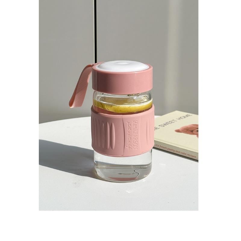 Glass Water Cup Summer Good-looking Men's and Women's Office Simple and Portable Student Tea Infuser Anti-Scald with Tea Cup