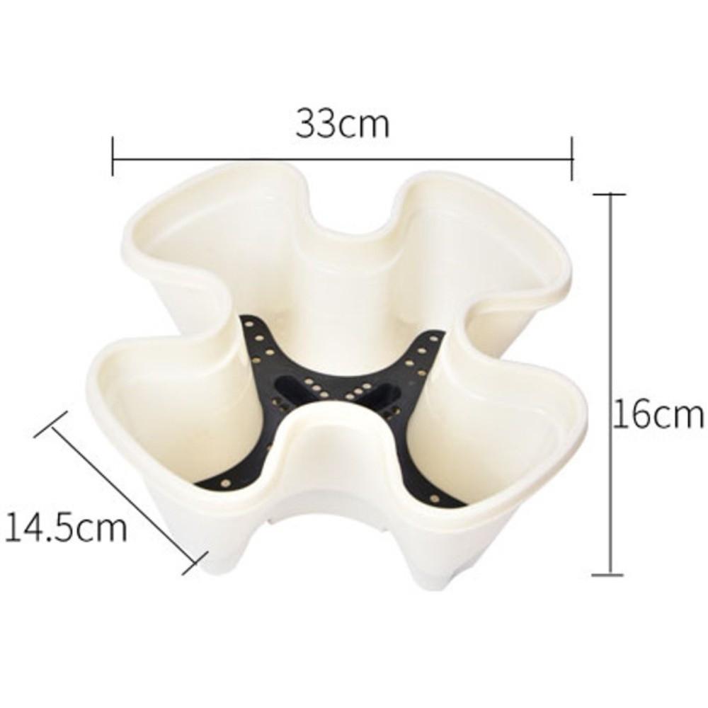 3/4 Petal Vertical Pot Plastic Planting Container Durable Stackable Flower Pot  Home