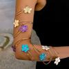 Buntes offenes Armreif Drip Oil Armband Feenblumen Armband Mädchen