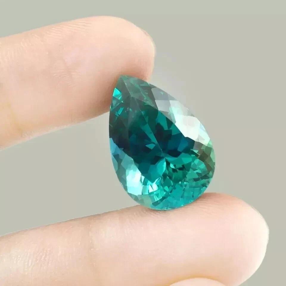 10-12 Ct Natural Awesome Blue Green Sapphire Pear Cut Stunning Gemstone