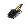 STARTECH PCI Express 6-pin To 8-pin Power Adapter Cable - 15 Cm - Yellow