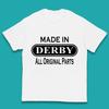 Made In Derby All Original Parts Vintage Retro Birthday City In Derbyshire, England Gift Kids T Shirt