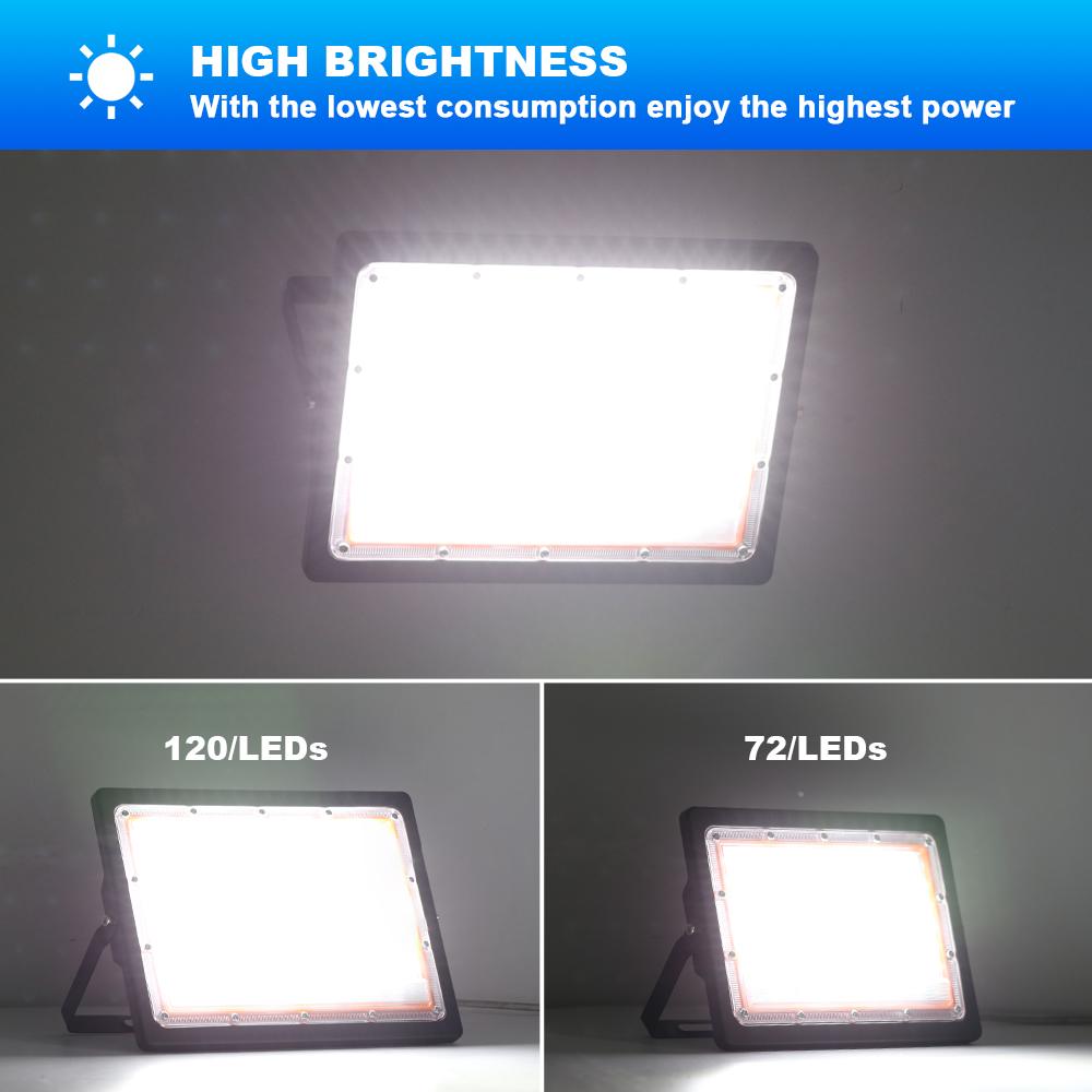 Led Floodlight Outdoor IP66 Waterproof 72 120LEDS LED Flood Light Spotlight LED Reflector Stage Lamp Floodlight Street Lamp