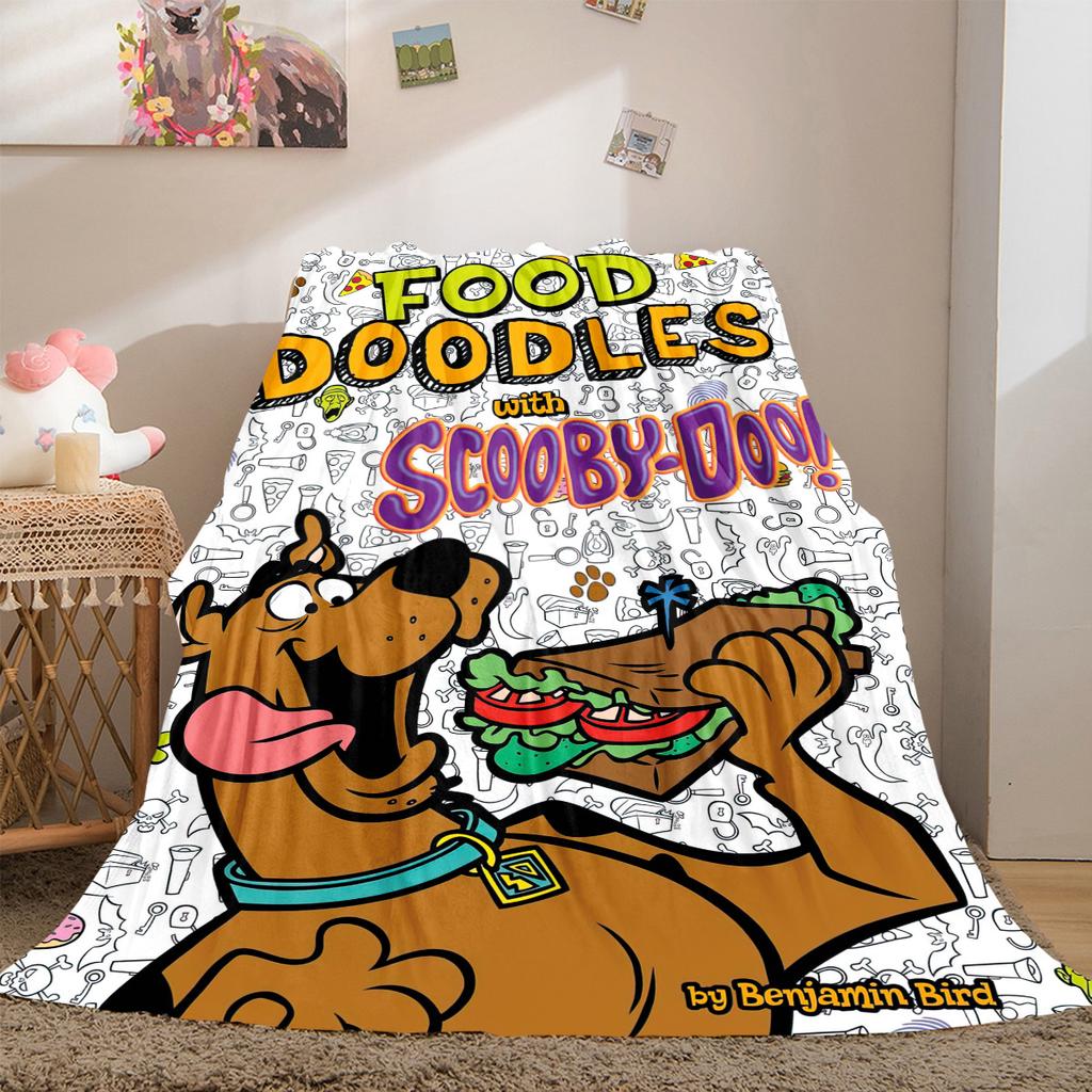 Halloween fantasy comedy adventure cartoon movie Scooby-Doo blanket soft home furnishing nap decoration four seasons warm Sherpa blanket U16