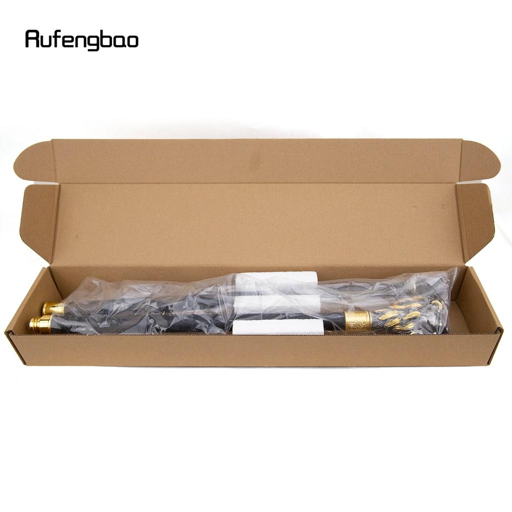 Gyldent svart løvehode med bart Mote spaserstokk dekorativ Cospaly Vintage Fasjonabel spaserstokk Crosier 93 cm