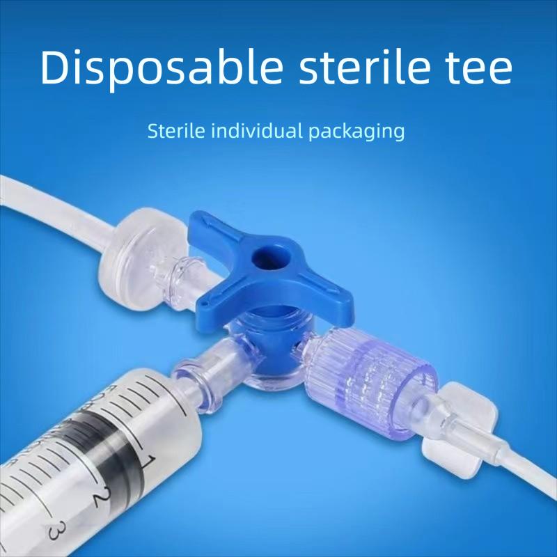 Pet Medical Three-Way Stopcock Disposable Infusion Drug Mixer Adapter Extension Tube Three-Way Valve