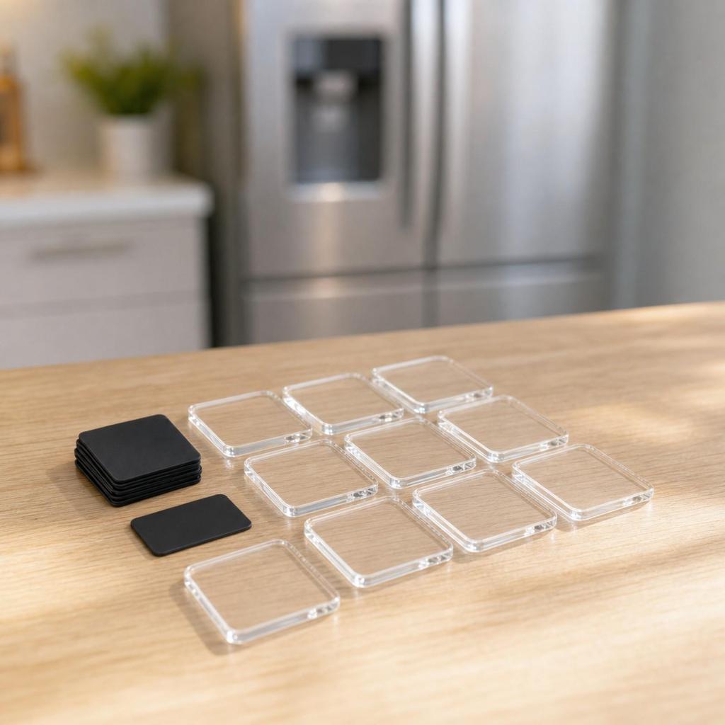 10 Pieces Magnetic Holders Lightweight Clear Acrylic Fridge Holder Slim