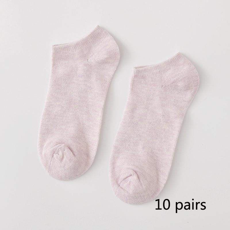 

10 пар однотонных носков Женские хлопковые носки конфетного цвета Короткие носки с невидимым носком Носки-лодочки Голые носки Носки Женские аксессуары 10 pairs фиолетовый