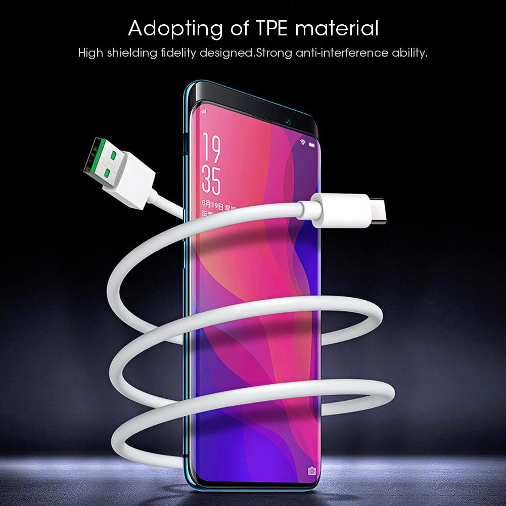 TPE Anti Interference Type C Interface Oxidation Resistance Quick Charging Data Cable for OPPO VOOC R17 Find X