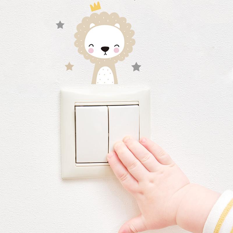1PCS Cartoon Animal Switch Decoration Stickers