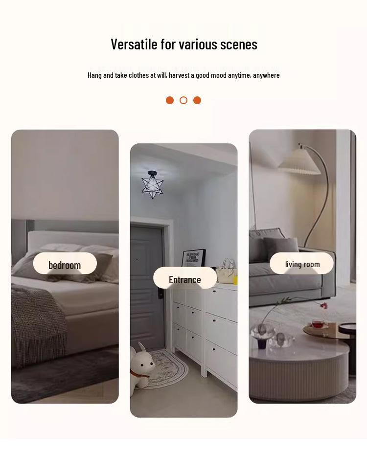 Elegantní kovový stojan na oblečení a úložná police na podlahu do ložnice a obývacího pokoje