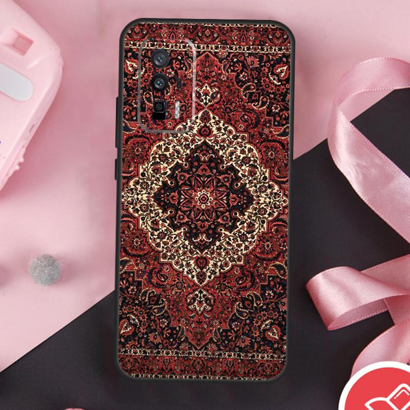 Persian Carpet Floral Pattern Case For POCO F6 Pro X6 X5 X3 F3 F5 M6 M5s Xiaomi 14 Ultra 12 13 Lite 11T 12T 13T Pro Cover