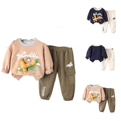 Kinder Freizeit Langarm Set, Bequeme Alltagsoutfits