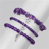 3x Fashionable Star And Moon Pendant Bracelets Set Beaded Wrist Band For Ladies Made Of High Quality Crystal Alloy