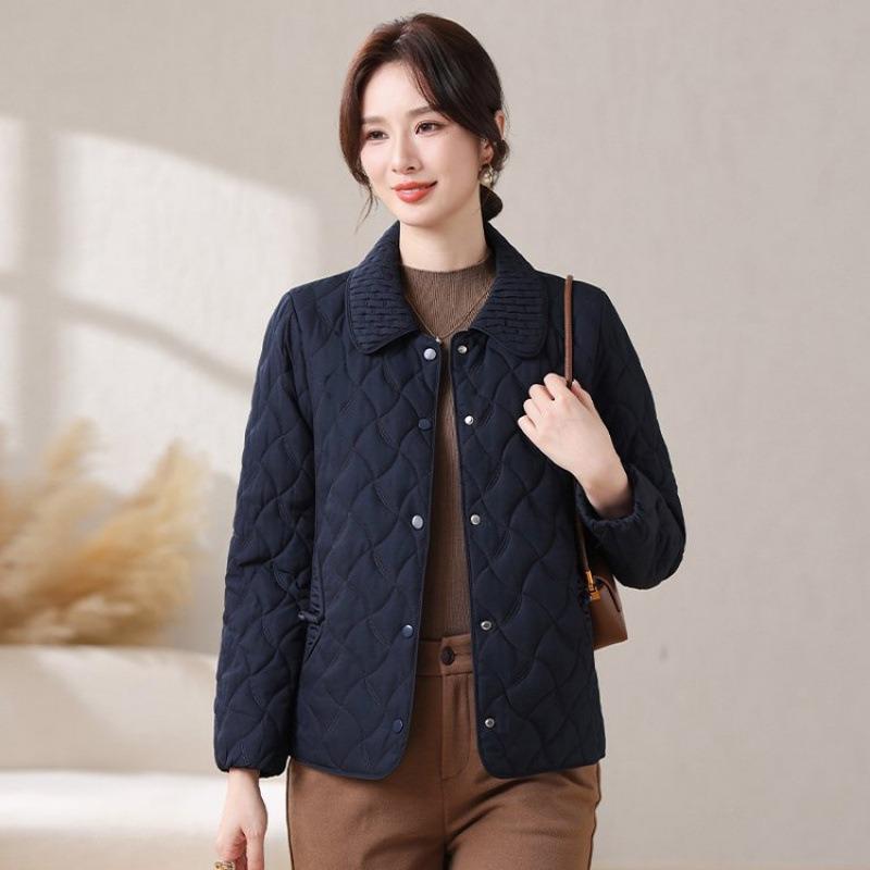 

Autumn and winter cotton jacket cotton-padded jacket new cotton-padded jacket autumn and winter clothing large size cotton-padded clothing women 5XL [Recommended 150-80 kg] синий