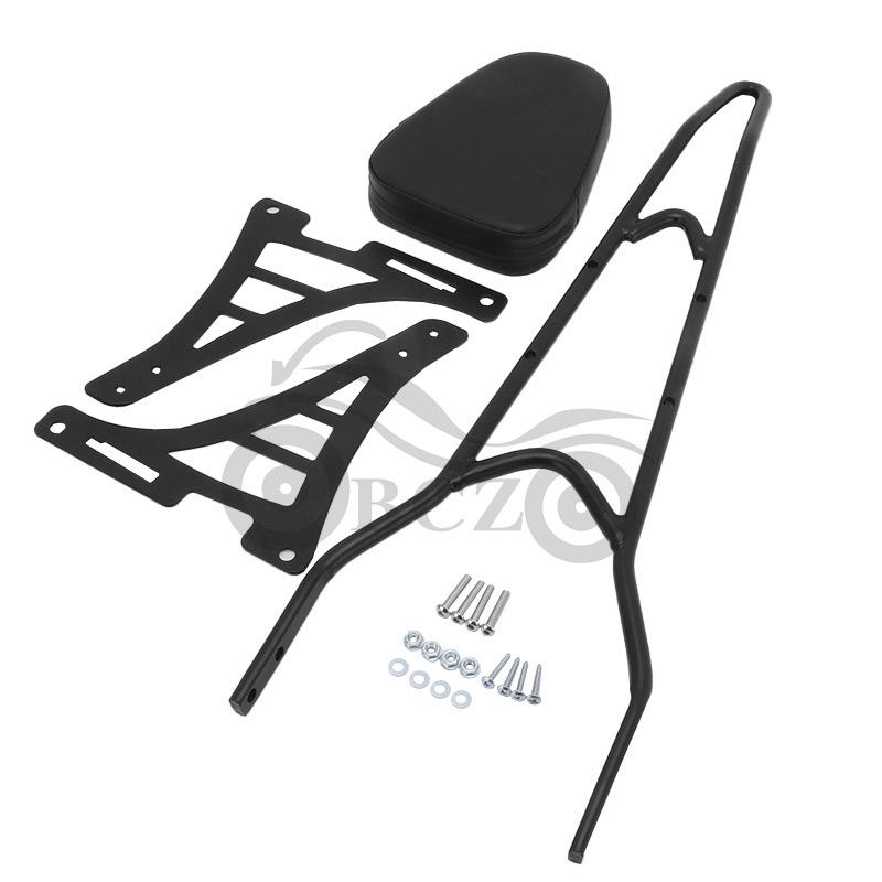 Harley 883 XL1200 Pointed Bow Passenger Backrest & Luggage Rack (2004-2013)