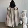 Indonesia Middle East Turkey Cross-Border Cardigan Long Female Dress Fall and Winter Fashion Dubai Elegance Ruched Robe Robe