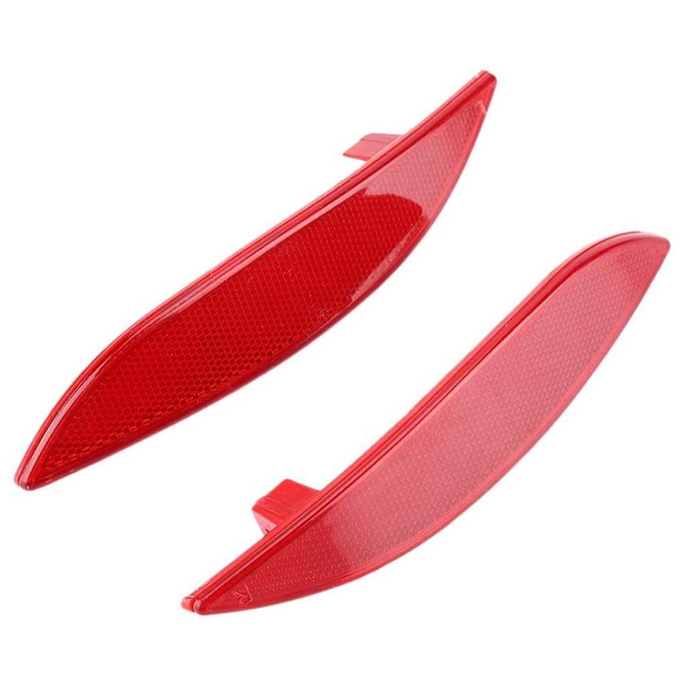 1 Pair Rear Bumper Reflector Light Lens For Renault Megane MK3 Fluence 2009-2016