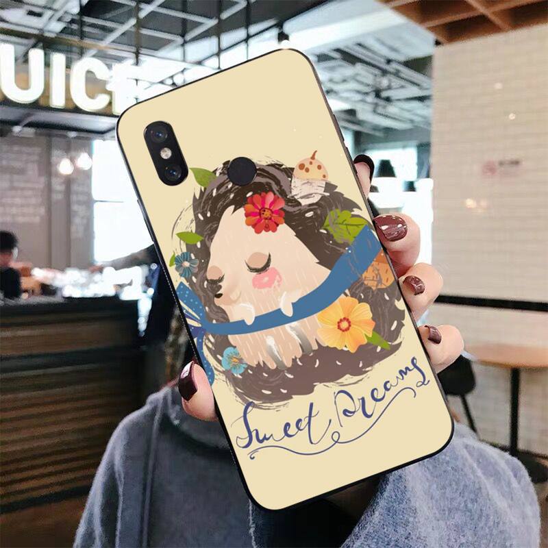 YNDFCNB Kawaii Jeż Etui na Telefon dla Xiaomi mi 8 9 10 lite pro 9SE 5 6 X max 2 3 mix2s F1