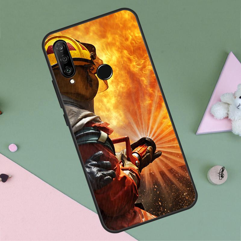 Firefighter Heroes Fireman For Huawei P30 P40 Lite P60 Pro Nova 7i 8i 11i 12i 12s 10 9 SE Y90 Y60 Y70 Y72 Y61 Y91 Case