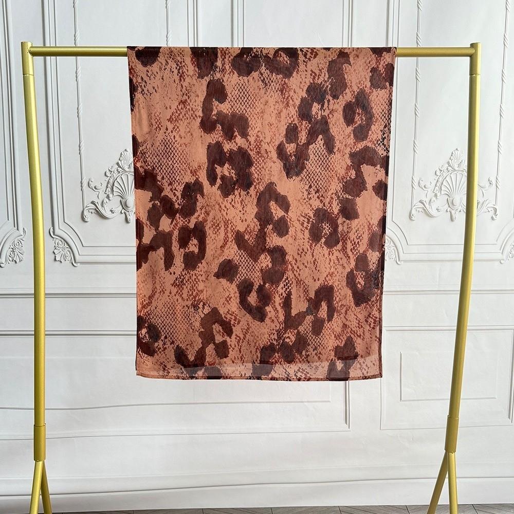 Animal Print Headscarf Long Wraps Shawl Luxury Hijab Scarf  Female